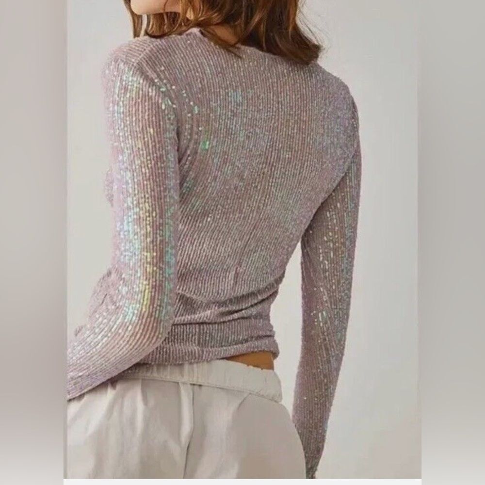 Intimately Free People Gold Rush Long Sleeve - Champagne Float  XS EUC - Picture 3 of 11